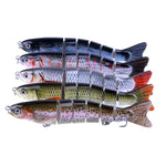 Iscas Artificiais de Pesca Plásticas Duras Multi-secção HENGJIA JM026 6# 12,7cm 22g com Anzol Triplo, Entrega de Cor Aleatória, JM026 6# 12,7cm