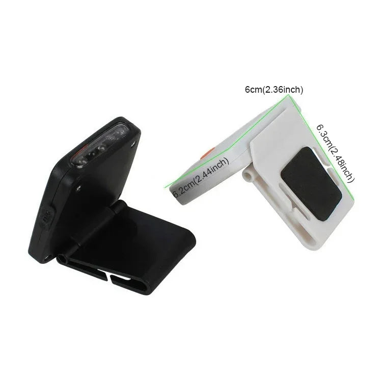 Lanterna de Cabeça para Pesca, Campismo e Caminhadas com Clip para Chapéu, LED Recarregável com Sensor Infravermelho Portátil
