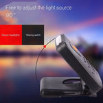 Lanterna de Cabeça para Pesca, Campismo e Caminhadas com Clip para Chapéu, LED Recarregável com Sensor Infravermelho Portátil