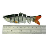HENGJIA JM020 10cm 18g Iscas Artificiais Rígidas de Plástico Multi-segmentadas com Anzol Triplo, Entrega de Cor Aleatória, JM020 10cm