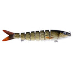 HENGJIA JM024-X 6# 13,6cm 18,7g Iscas Artificiais Rígidas de Plástico Multi-segmentadas com Anzol Triplo, Entrega de Cor Aleatória, JM024-X 6# 13,6cm
