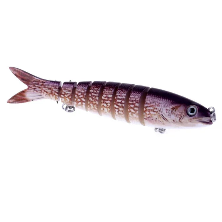 HENGJIA JM024-X 6# 13,6cm 18,7g Iscas Artificiais Rígidas de Plástico Multi-segmentadas com Anzol Triplo, Entrega de Cor Aleatória, JM024-X 6# 13,6cm