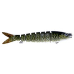 HENGJIA JM024-X 6# 13,6cm 18,7g Iscas Artificiais Rígidas de Plástico Multi-segmentadas com Anzol Triplo, Entrega de Cor Aleatória, JM024-X 6# 13,6cm