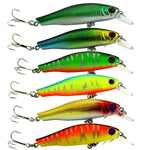 Conjunto HENGJIA com 6 Iscos Plásticos Duros Minnow de 8,5cm e 8,9g para Pesca, 6 Peças 8,5cm 8,9g