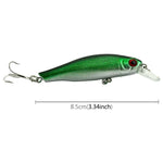 Conjunto HENGJIA com 6 Iscos Plásticos Duros Minnow de 8,5cm e 8,9g para Pesca, 6 Peças 8,5cm 8,9g