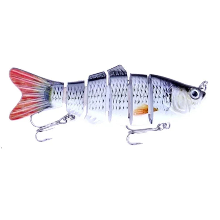 HENGJIA JM020 11cm 18g Conjunto de Iscas Artificiais Rígidas de Plástico Multi-segmentadas, Iscas para Pesca, 1#, 3#, 4#, 5#