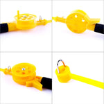 Vara de Pesca no Gelo Portátil de 33cm, Vara de Pesca de Plástico para Inverno, Mini Vara para Pesca em Ribeiros e Lagoas