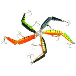 HENGJIA Conjunto de 5 Iscas Artificiais Rígidas de Plástico de 10,5cm 9,6g de 2 Segmentos para Pesca, 10,5cm 9,6g
