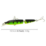 HENGJIA Conjunto de 5 Iscas Artificiais Rígidas de Plástico de 10,5cm 9,6g de 2 Segmentos para Pesca, 10,5cm 9,6g