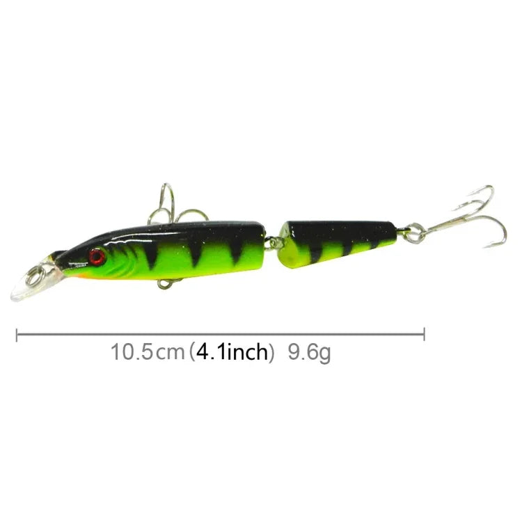 HENGJIA Conjunto de 5 Iscas Artificiais Rígidas de Plástico de 10,5cm 9,6g de 2 Segmentos para Pesca, 10,5cm 9,6g