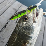HENGJIA Conjunto de 5 Iscas Artificiais Rígidas de Plástico de 10,5cm 9,6g de 2 Segmentos para Pesca, 10,5cm 9,6g
