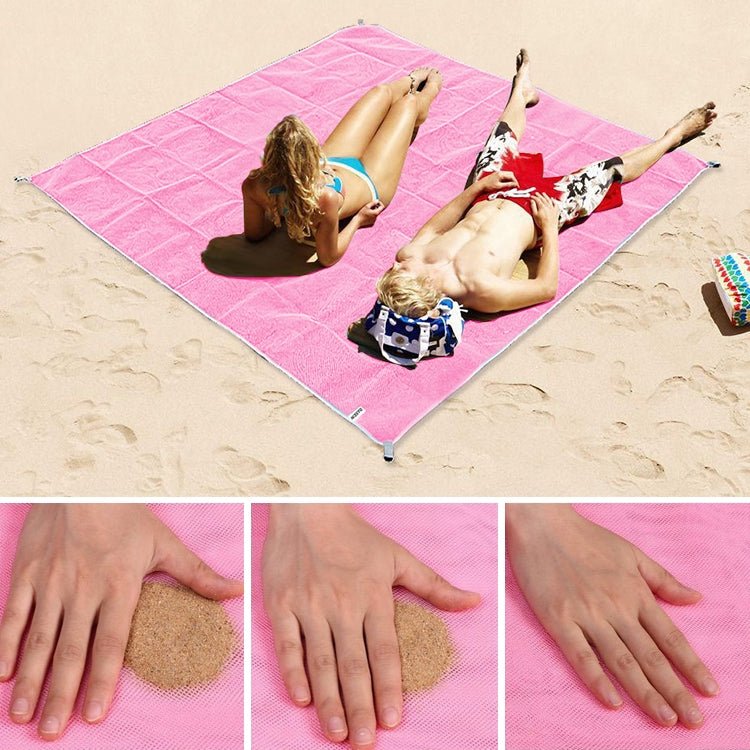 Colchão de Piquenique Dobrável Leve Sem Areia Almofada de Camping ao Ar Livre Tapete de Praia, Tamanho: 2x1.5m, 2 x 1.5m(Rosa), 2 x 1.5m(Verde), 2 x 1.5m(Azul)