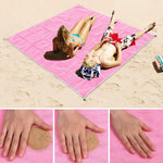 Colchão para Piquenique Dobrável Leve Antiarelha Almofada para Campismo Tapete de Praia, Tamanho: 2x2m, 2 x 2m (Rosa), 2 x 2m (Verde), 200x200m Azul