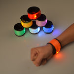 Pulseira de Pulso Desportiva LED Luminosa de Bater com Estalo, Pequena, Tamanho: 26*4cm, 26x4cm Verde Claro, 26x4cm Vermelho, 26x4cm Branco, 26x4cm Laranja, 26x4cm Rosa, 26x4cm Verde, 26x4cm Azul