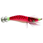 Iscas Duras de Plástico HENGJIA 8cm para Pesca de Lula, Iscas de Camarão de Madeira, 1# (Magenta+Vermelho Escuro), 2# (Laranja + Amarelo), 3# (Amarelo), 5# (Magenta), 6# (Laranja)