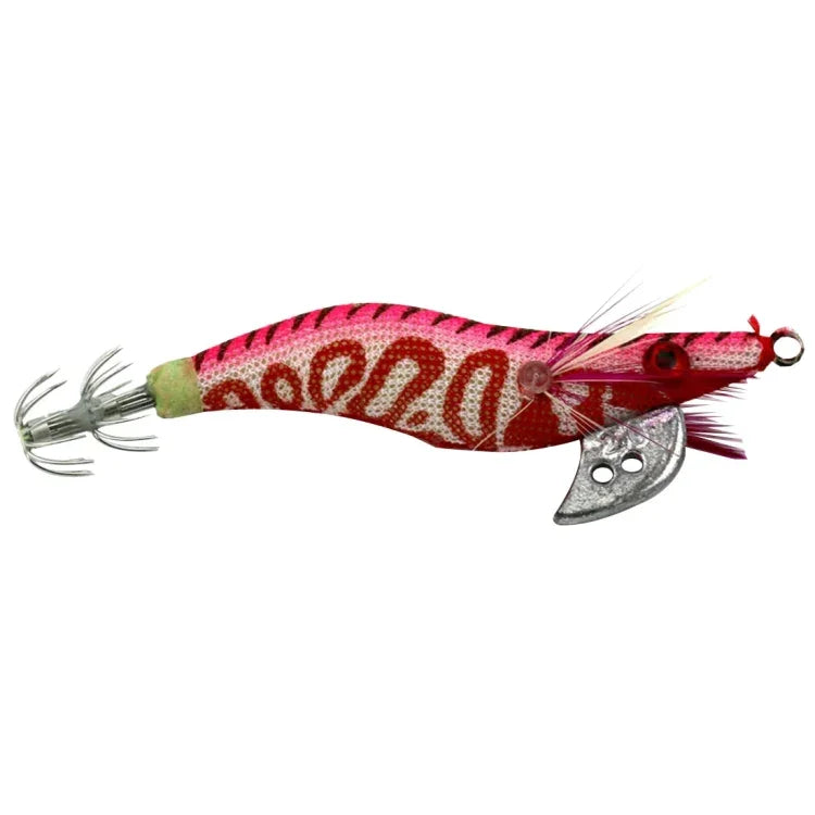 Iscas Duras de Plástico HENGJIA 8cm para Pesca de Lula, Iscas de Camarão de Madeira, 1# (Magenta+Vermelho Escuro), 2# (Laranja + Amarelo), 3# (Amarelo), 5# (Magenta), 6# (Laranja)