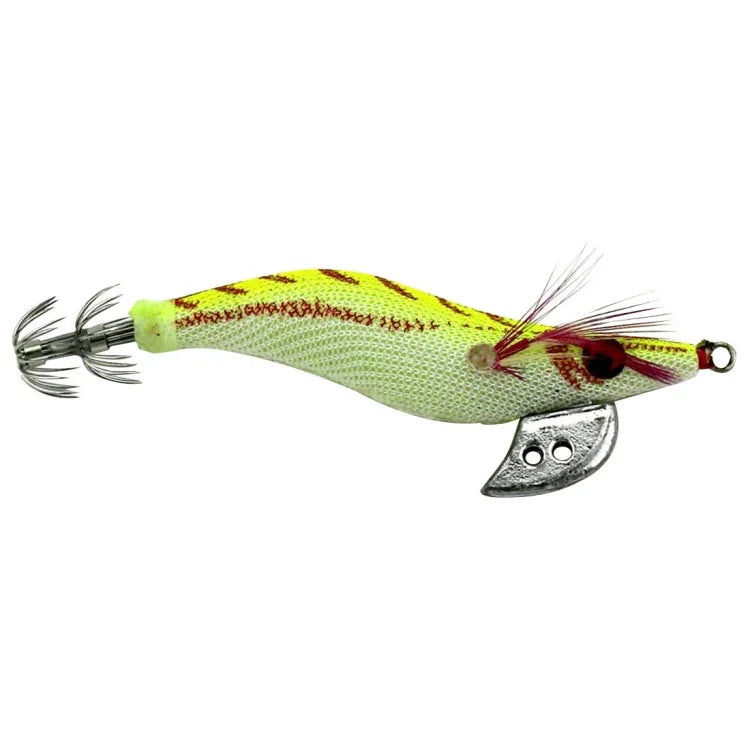 Iscas Duras de Plástico HENGJIA 8cm para Pesca de Lula, Iscas de Camarão de Madeira, 1# (Magenta+Vermelho Escuro), 2# (Laranja + Amarelo), 3# (Amarelo), 5# (Magenta), 6# (Laranja)