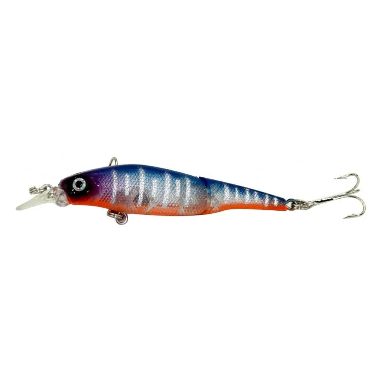 Iscas Duras de Plástico HENGJIA JM010-X 6# 8.8cm 7.4g 2-seções, Iscas Artificiais para Pesca com Anzol Triplo, Entrega de Cor Aleatória, JM010-X 6# 8.8cm