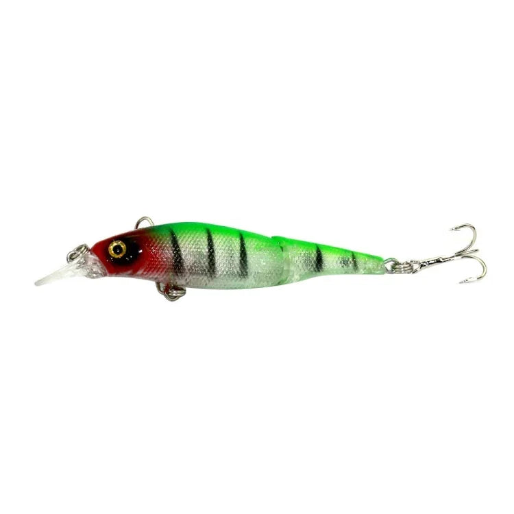 Iscas Duras de Plástico HENGJIA JM010-X 6# 8.8cm 7.4g 2-seções, Iscas Artificiais para Pesca com Anzol Triplo, Entrega de Cor Aleatória, JM010-X 6# 8.8cm