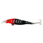 Iscas Duras de Plástico HENGJIA JM010-X 6# 8.8cm 7.4g 2-seções, Iscas Artificiais para Pesca com Anzol Triplo, Entrega de Cor Aleatória, JM010-X 6# 8.8cm