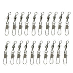20pcs Conectores de Pesca 8# 3.5cm Giratório Barril com Anel de Segurança, 20pcs 8# 3.5cm