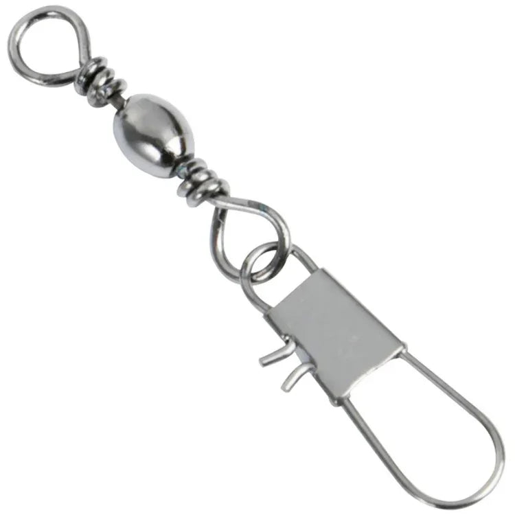 20pcs Conectores de Pesca 8# 3.5cm Giratório Barril com Anel de Segurança, 20pcs 8# 3.5cm