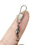 20pcs Conectores de Pesca 8# 3.5cm Giratório Barril com Anel de Segurança, 20pcs 8# 3.5cm