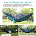Rede de Pára-quedas Portátil para Exterior com Redes Mosquiteiras, Verde Exército, Preto, Azul Escuro + Azul Bebé, Rosa Azul, Verde, Azul