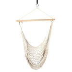 Cadeira de Rede Suspensa com Estrutura de Rede de Corda de Algodão para Exterior Aotu AT6732, Tamanho: 130x90cm, Tamanho: 130x90cm