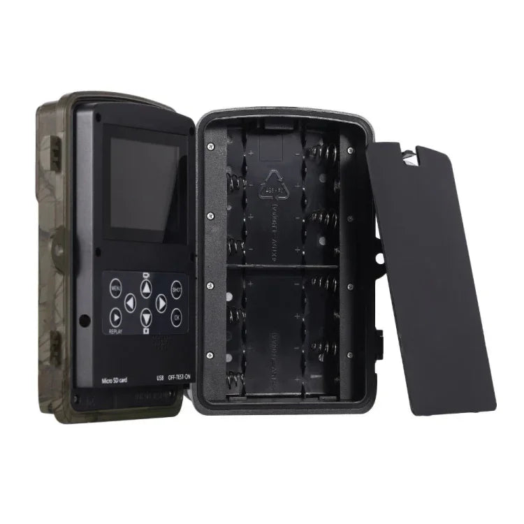 Câmara de Caça de Segurança HC801A 8MP à Prova de Água IP65 com Visão Noturna IR, Programa Novatek 96650, Ângulo Largo de 120 Graus, Ângulo de Detecção PIR de 110 Graus, HC801A