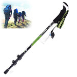 Bastões de trekking dobráveis portáteis para montanhismo KODENOR, cabo reto em fibra de carbono, comprimento: 63-135CM, (preto+verde), (preto azul), (preto amarelo)