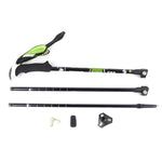 Bastões de trekking dobráveis portáteis para montanhismo KODENOR, cabo reto em fibra de carbono, comprimento: 63-135CM, (preto+verde), (preto azul), (preto amarelo)