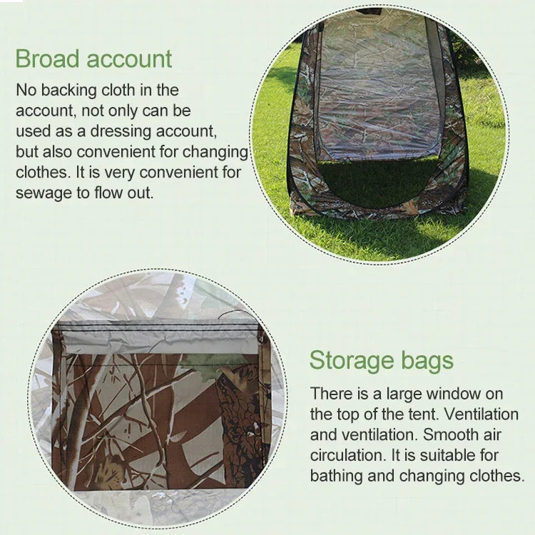Aotu AT6505 Clothes Changing Bathing Tent with Window, Size: 195x120x120cm, Size: 195x120x120cm