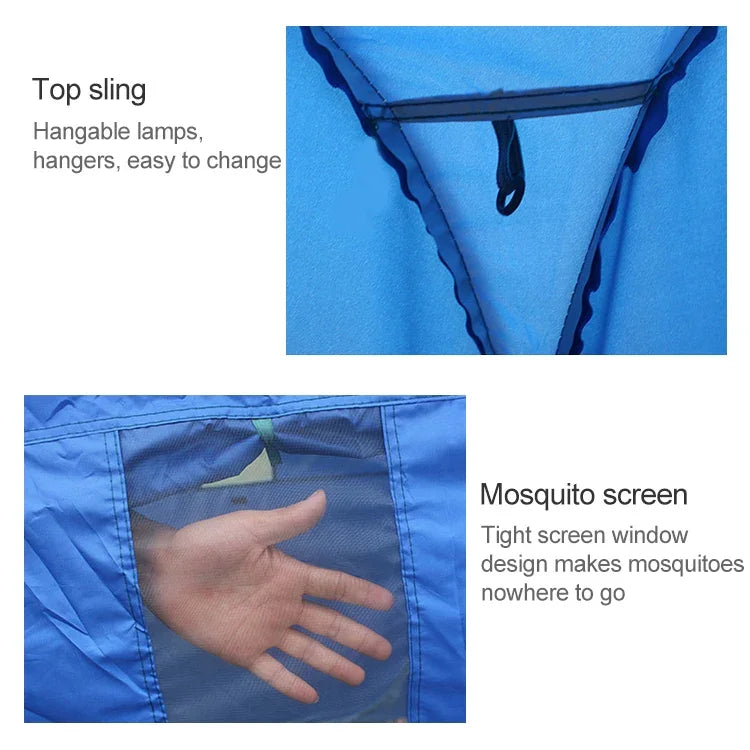 Tenda de Banho e Troca de Roupa Aotu AT6516 com Janela, Tamanho: 195x150x150cm, Tamanho: 195x150x150cm