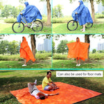Impermeável Multifuncional 3 em 1 Aotu AT6927 para Campismo ao Ar Livre, Manta de Piquenique, Tamanho: 217x143cm, 217x143cm (Laranja), 217x143cm (Azul)