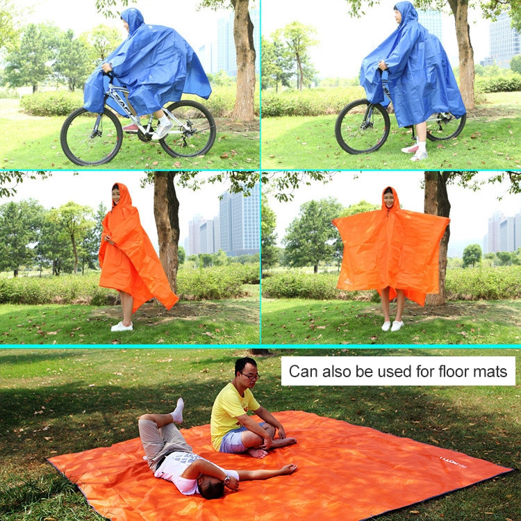 Impermeável Multifuncional 3 em 1 Aotu AT6927 para Campismo ao Ar Livre, Manta de Piquenique, Tamanho: 217x143cm, 217x143cm (Laranja), 217x143cm (Azul)