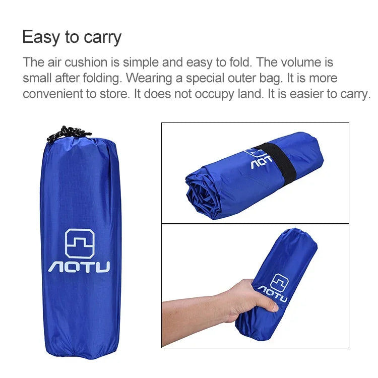 Aotu AT6241 Almofada Inflável para Camping ao Ar Livre Colchão de Ar TPU, Tamanho: 190x57x5.5cm, Tamanho: 190x57x5.5cm (Azul)