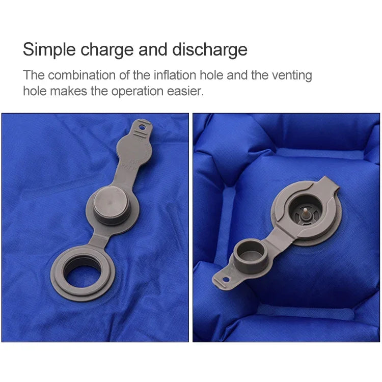 Aotu AT6241 Almofada Inflável para Camping ao Ar Livre Colchão de Ar TPU, Tamanho: 190x57x5.5cm, Tamanho: 190x57x5.5cm (Azul)