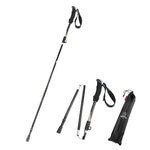 Bastões de trekking dobráveis para campismo ao ar livre Aotu AT7558, liga de alumínio, 125cm, cabo EVA, bastão Alpenstock, AT7558