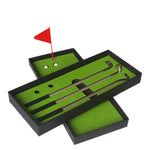 Tapete Mini de Putting para Golfe, Treinador de Vara de Empurrar, Tamanho: 24,5x10,5x3,5cm, Mini Campo