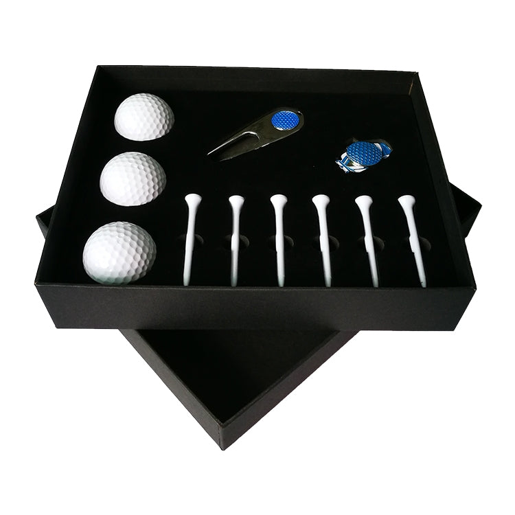 Conjunto de Presente 11 em 1 com 6 Tees de Golfe + Ferramenta Divot + 3 Bolas de Golfe, 11 em 1 Azul, 11 em 1 Vermelho
