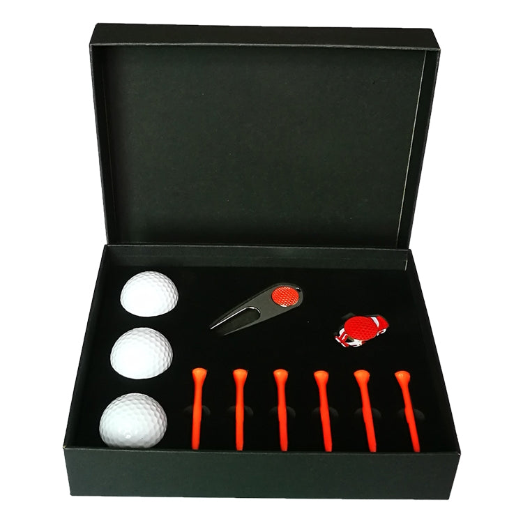 Conjunto de Presente 11 em 1 com 6 Tees de Golfe + Ferramenta Divot + 3 Bolas de Golfe, 11 em 1 Azul, 11 em 1 Vermelho
