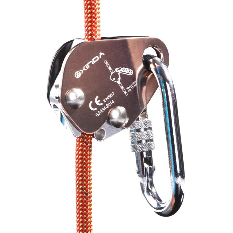 XINDA EN567 agarrador de corda antiqueda para trabalho aéreo e escalada em rocha ao ar livre, para cordas de 8-13mm de diâmetro