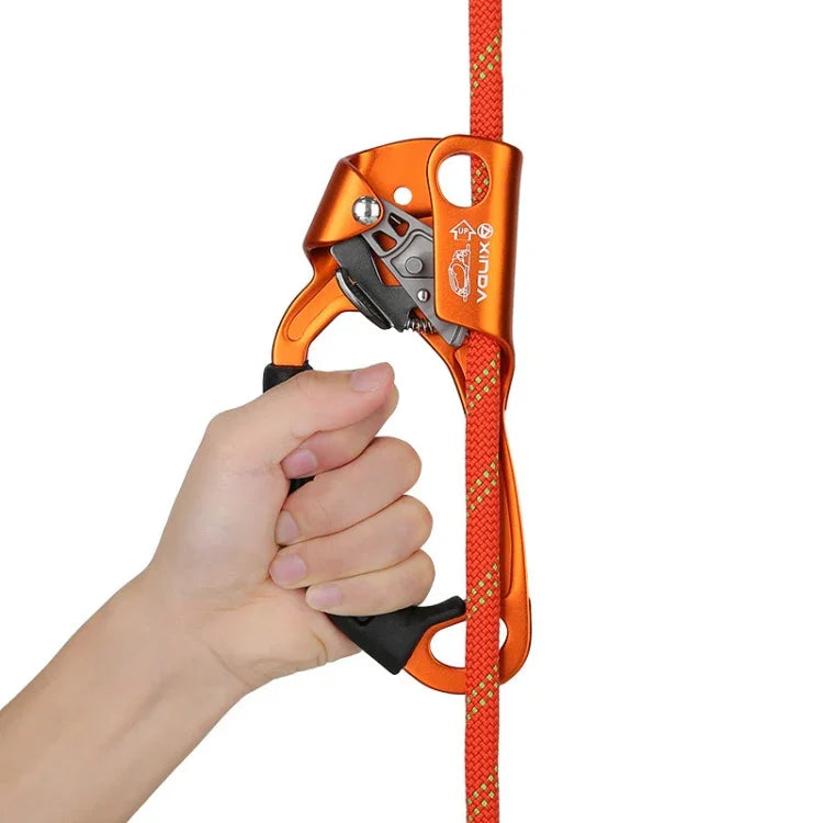 XINDA TP-8606 agarrador de corda manual antiqueda para trabalho aéreo e escalada em rocha ao ar livre, para cordas de 8-12mm de diâmetro, esquerdo, esquerdo