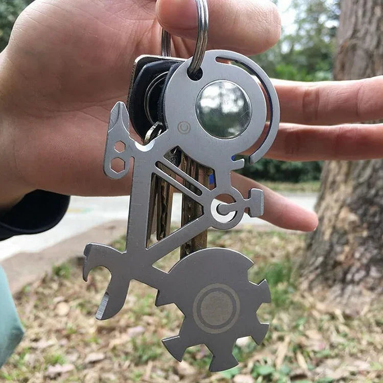 Faca Cartão Multiusos de Sobrevivência Portátil em Forma de Bicicleta para Exterior, Aço Inoxidável, Faca Cartão