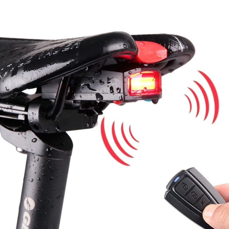 Luz Traseira de Bicicleta LED COB Inteligente Recarregável USB IP65 à Prova de Água com Alarme e Controlo Remoto, Distância de Controlo: 1-100m, Luz Traseira IP65 à Prova de Água