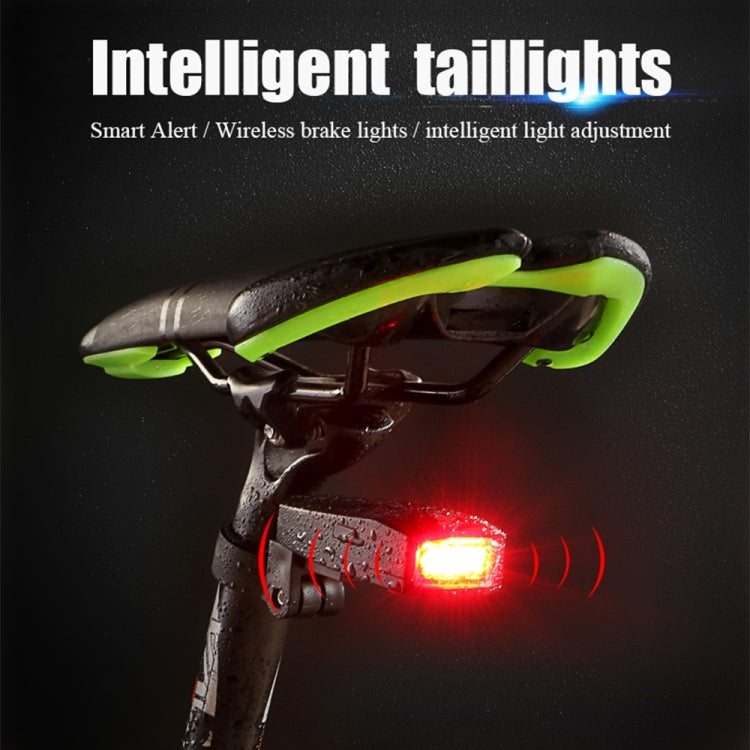 Luz Traseira de Bicicleta LED COB Inteligente Recarregável USB IP65 à Prova de Água com Alarme e Controlo Remoto, Distância de Controlo: 1-100m, Luz Traseira IP65 à Prova de Água