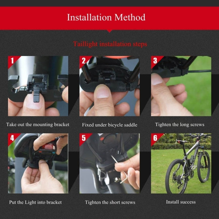 Luz Traseira de Bicicleta LED COB Inteligente Recarregável USB IP65 à Prova de Água com Alarme e Controlo Remoto, Distância de Controlo: 1-100m, Luz Traseira IP65 à Prova de Água