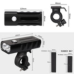Luz Frontal de Bicicleta BX2 com Carregamento USB para Guiador LED (3 Horas, Lâmpadas L2), 3 Horas, Lâmpadas L2