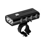 Luz Frontal de Bicicleta BX3 com Carregamento USB para Guiador LED (10 Horas, Lâmpadas T6+A02), 10 Horas, Lâmpadas T6+A02